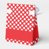 Ballotins Fête des mariées de points Polka blanc et rouge (Arrière)