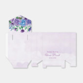 Ballotins Fête des mariées florale de lavande rustique (Déplié)