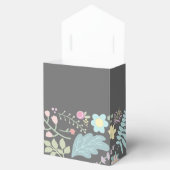 Ballotins Fête des mariées florale moderne rose gris (Ouvert)