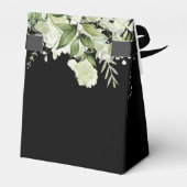 Ballotins Fête des mariées Florale Noire Et Blanc (Arrière)