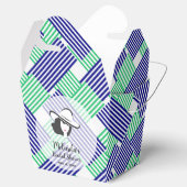 Ballotins Fête des mariées Marine Green Stripes Takeout (Ouvert)