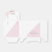 Ballotins Fête des mariées moderne Pink Gold Script Ballotin (Déplié)