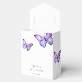 Ballotins Fête des mariées papillon Élégant Script Merci (Ouvert)