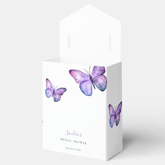 Ballotins Fête des mariées papillon Élégant Script Merci (Ouvert)