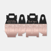 Ballotins Fête des mariées Rose Parties scintillant or Merci (Déplié)