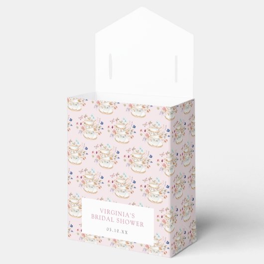 Ballotins Fête des mariées Tea Party rose (Ouvert)