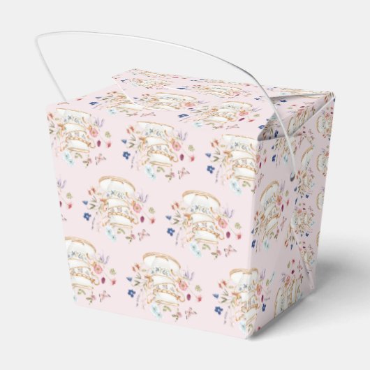 Ballotins Fête des mariées Tea Party rose (Arrière)