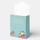 Ballotins Fête des mariées tropicale Florale Bleue (Ouvert)