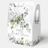 Ballotins Fête des mariées verte Elégante aquarelle feuillue (Ouvert)