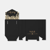 Ballotins fête du 30e anniversaire noir or nom merci (Déplié)