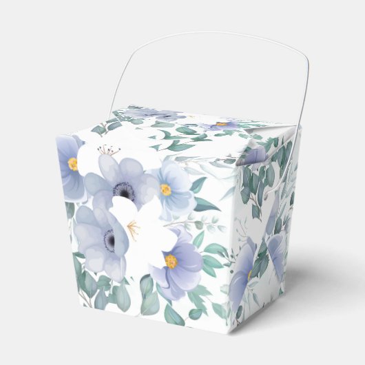 Ballotins Fête Faveur Box-Blue Flowers Ballotin (Verso)