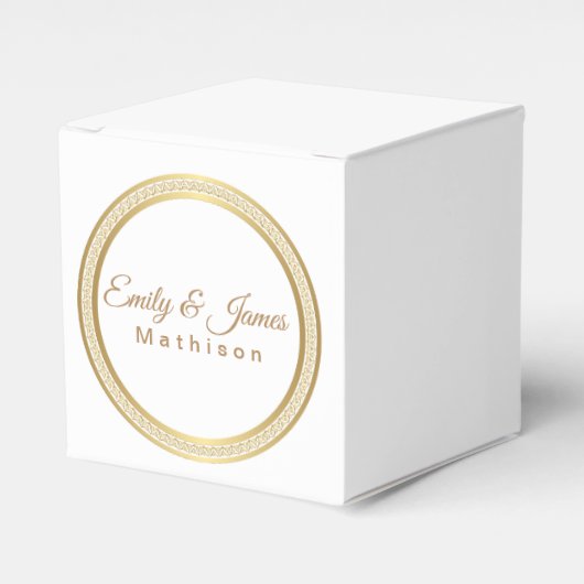 Ballotins Fête Faveur Box-Gold Cercle éternel (Verso)