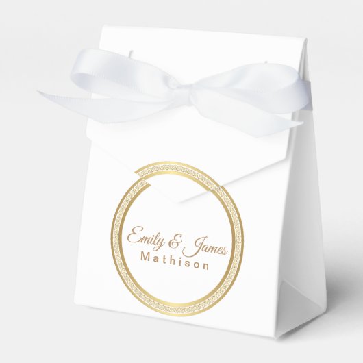 Ballotins Fête Faveur Box-Gold Cercle éternel (Verso)