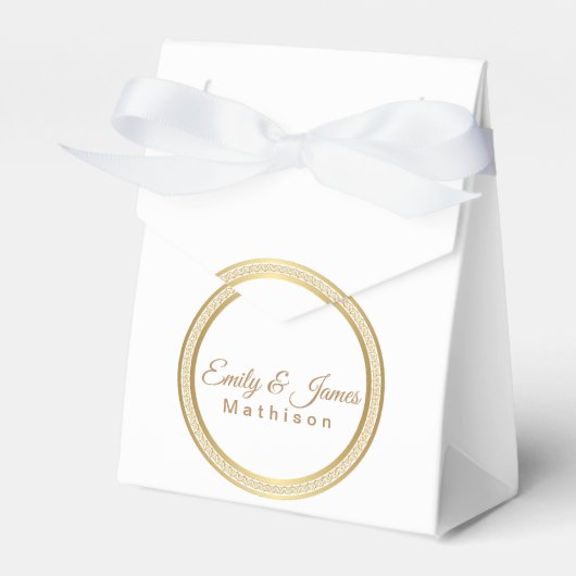 Ballotins Fête Faveur Box-Gold Cercle éternel (Verso)