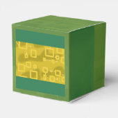 Ballotins Fête festive moderne chic vert et jaune (Arrière)