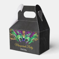 Fête Mascarade Magique Nuit Verte Purple Or