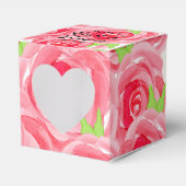 Ballotins Fête "Roses roses à l'aquarelle" 5 cm (Verso)