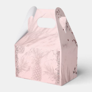 Ballotins Fête tropicale de l'ananas pailleté or rose