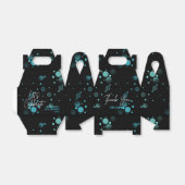 Ballotins Fêtons l'anniversaire bleu du Bokeh Gradient noir (Déplié)