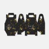 Ballotins Fêtons l'or Bokeh Gradient Noir Anniversaire (Déplié)