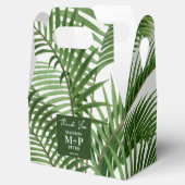 Ballotins Feuillage Tropical Aquarelle Palmier Monogrammé (Ouvert)