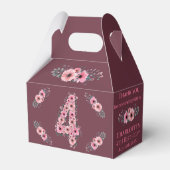 Ballotins Feuillage vert Gros 4ème anniversaire fille Fleurs (Arrière)