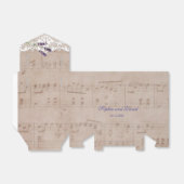 Ballotins Feuille de musique romantique Lavender Mariage per (Déplié)