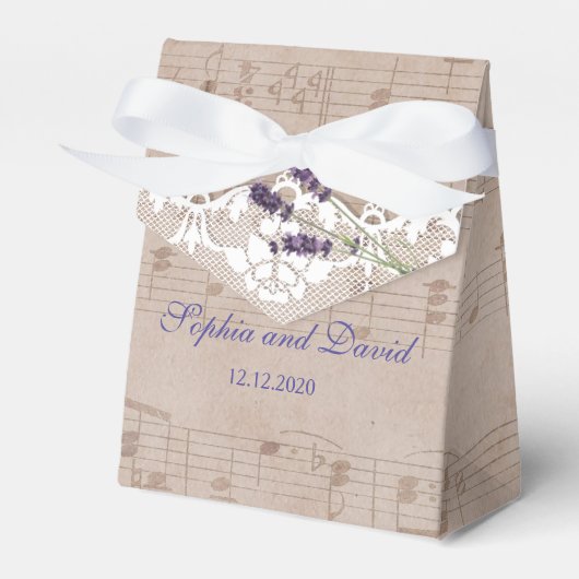 Ballotins Feuille de musique romantique Lavender Mariage per (Verso)