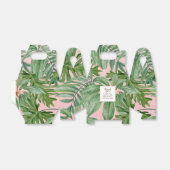 Ballotins Feuille de palmier tropicale personnalisée rose ve (Déplié)