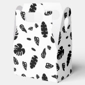 Ballotins Feuille d'été noir et blanc Tropical Motif (Ouvert)