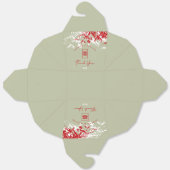 Ballotins Feuille double Xi Mariage chinois en bambou rouge/ (Déplié)