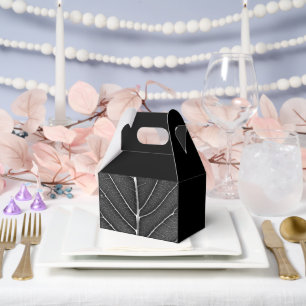 Ballotins Feuille lumineuse noir et blanc en gros plan