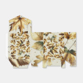 Ballotins Feuille or  amande beige Mariage de automne glam (Déplié)