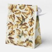 Ballotins Feuille or  amande beige Mariage de automne glam (Arrière)