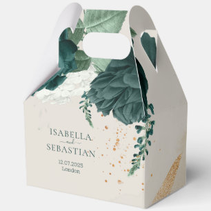 Ballotins Feuille verte émeraude et rose carmin Mariage roma