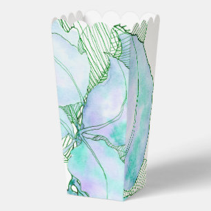 Ballotins Feuilles botaniques aquarelle vert menthe lavande