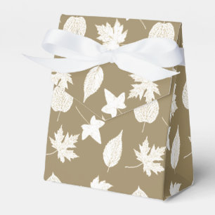 Ballotins Feuilles d'automne - blanc et taupe