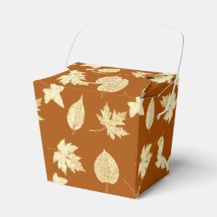 Ballotins Feuilles d'automne - brun rouille et crème