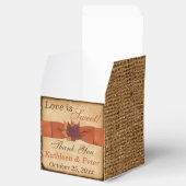 Ballotins Feuilles d'automne, FAUX Ballotin Burlap - Orange (Ouvert)