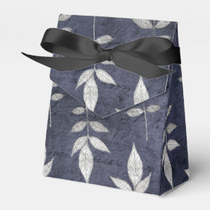 Ballotins Feuilles de Grunge Vintage noir et bleu