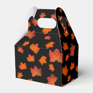 BALLOTINS FEUILLES DE SAISON D'AUTOMNE FOND NOIR