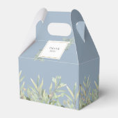 Ballotins Feuilles de verdure élégantes pour baptême bleu po (Arrière)