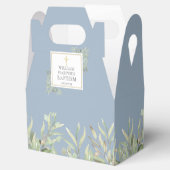 Ballotins Feuilles de verdure élégantes pour baptême bleu po (Ouvert)