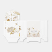 Ballotins Feuilles d'or sur Mariage Gold Frame (Déplié)
