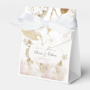 Ballotins Feuilles d'or sur Mariage Gold Frame