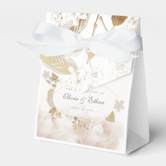 Ballotins Feuilles d'or sur Mariage Gold Frame (Verso)