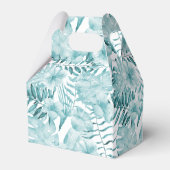 Ballotins Feuilles Florales Bleu Aqua Tropical (Arrière)