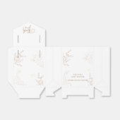 Ballotins Feuilles minimalistes d'or Baby shower papillon (Déplié)