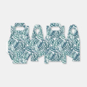 Ballotins Feuilles tropicaux Turquoises bleus (Déplié)