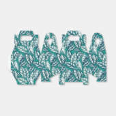 Ballotins Feuilles tropicaux Turquoises bleus (Déplié)